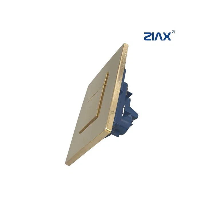 Ziax Plastic-Body Luxury Brass Finish Square Dual-Button Toilet Flush Plate For Concealed Cistern best